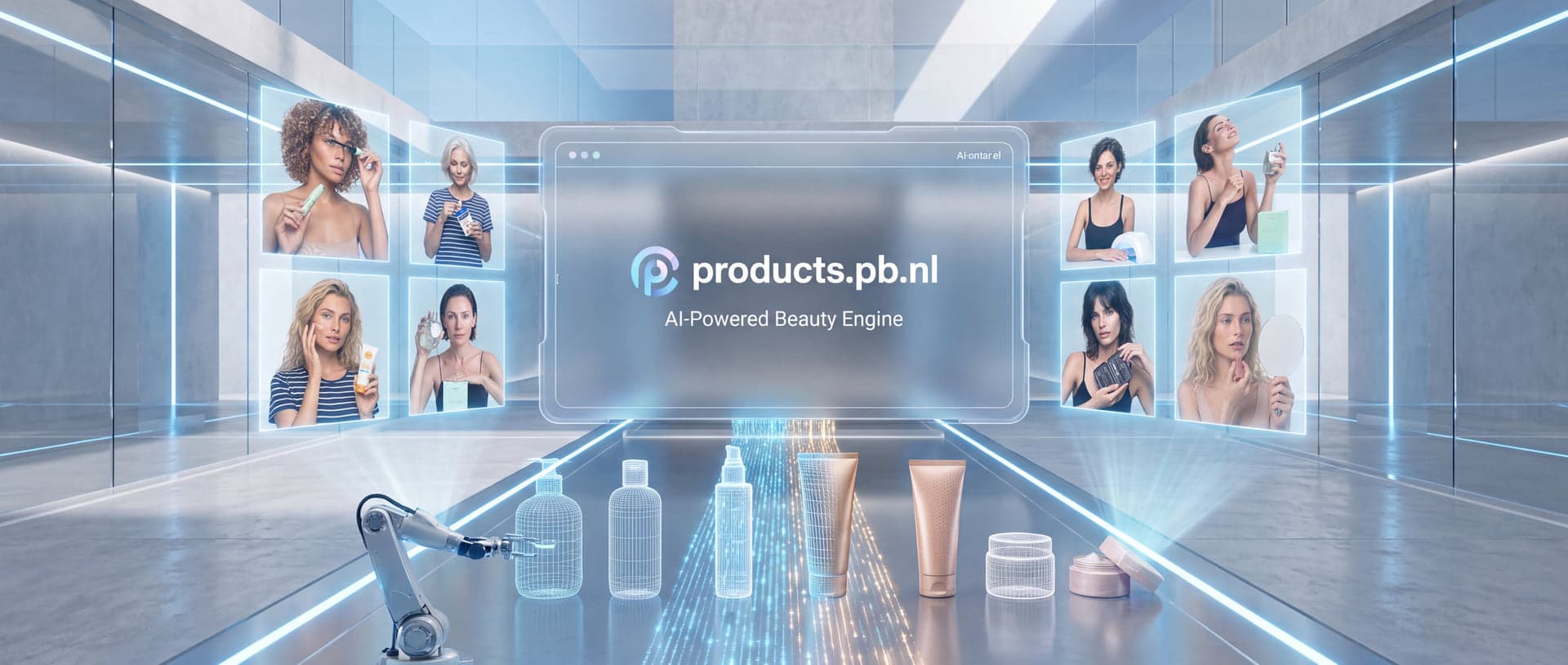 En nu wil ik dat het model het product ook vasthoudt