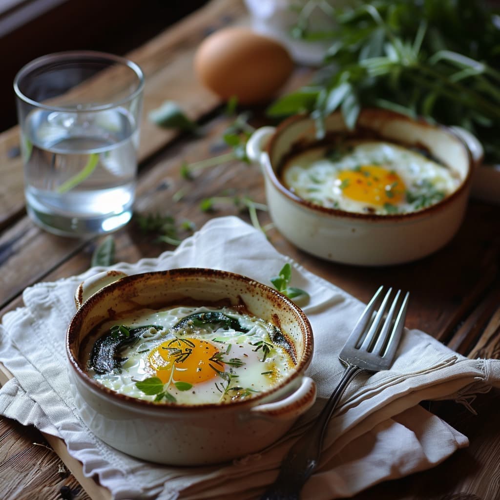 Baked Eggs with Spinach