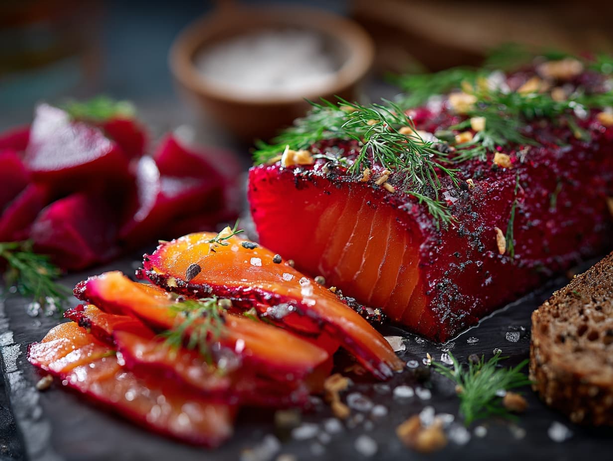 Beet-Cured Salmon