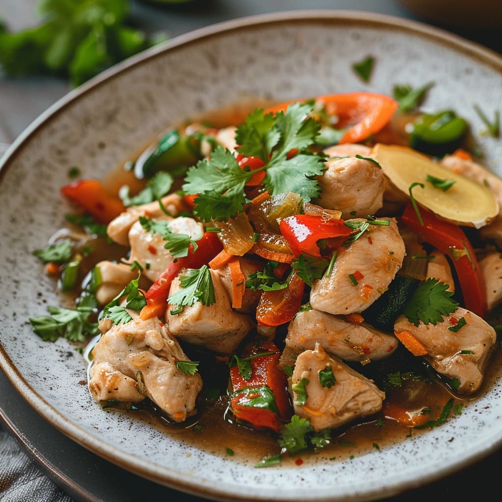 Chicken with Ginger Broth