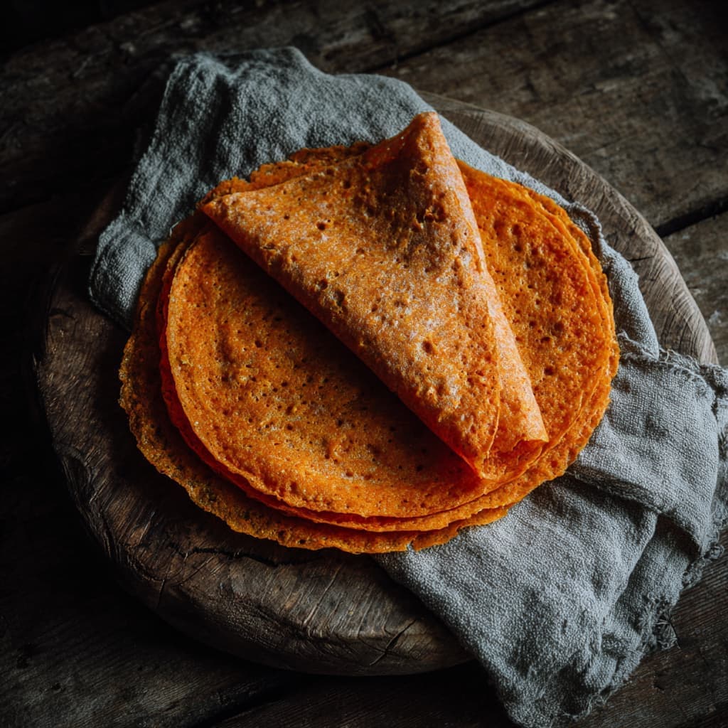 Homemade Carrot Tortilla Wrap