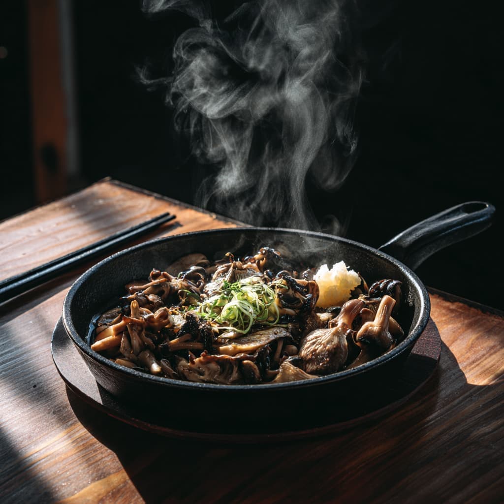 Japanse shiitake roerbak