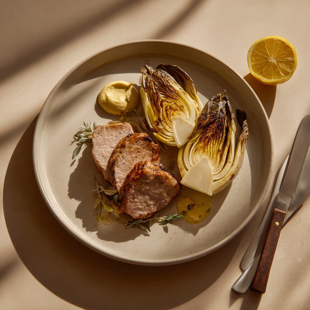 Kalfsschnitzel met witlof
