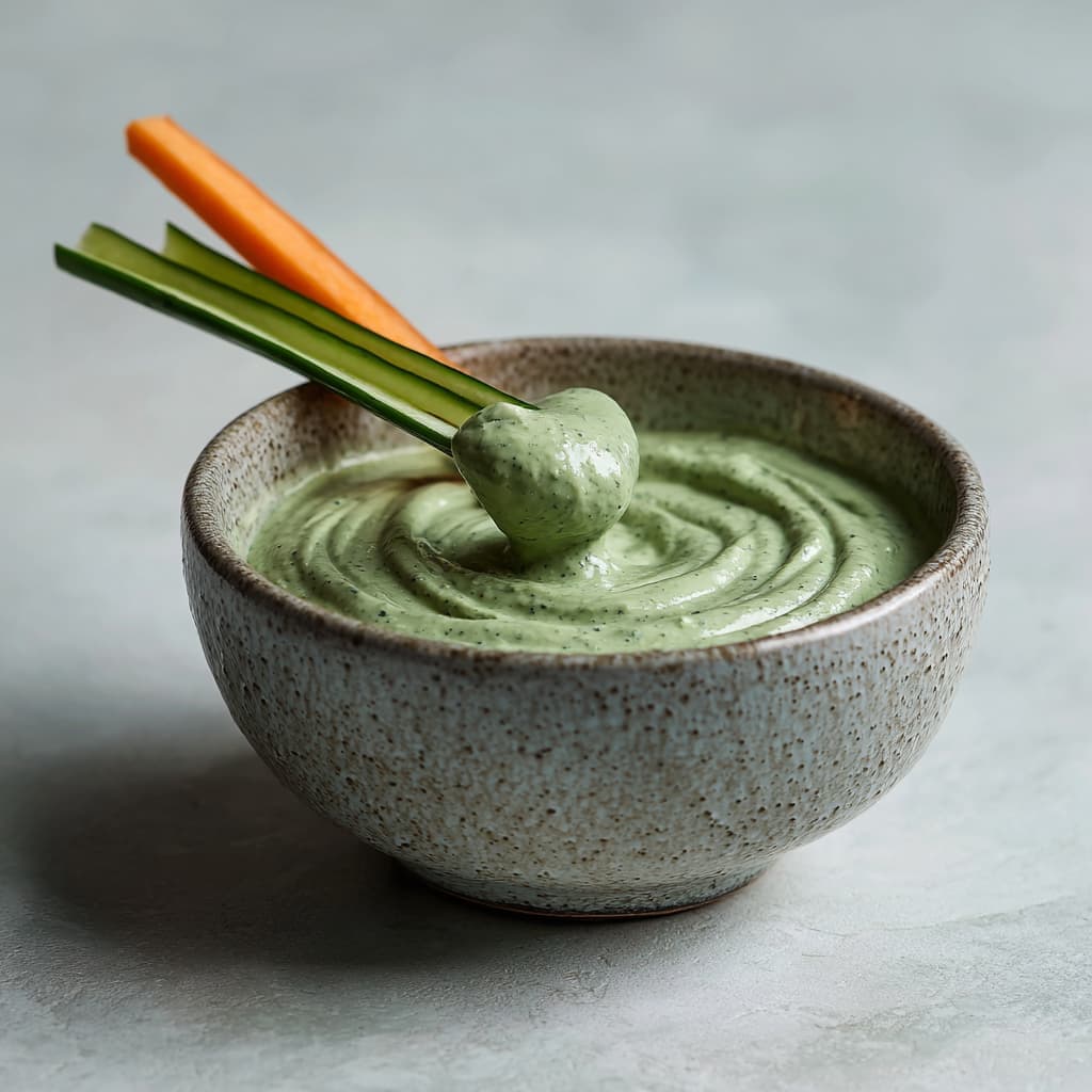 Munt–spinaziedip met yoghurt