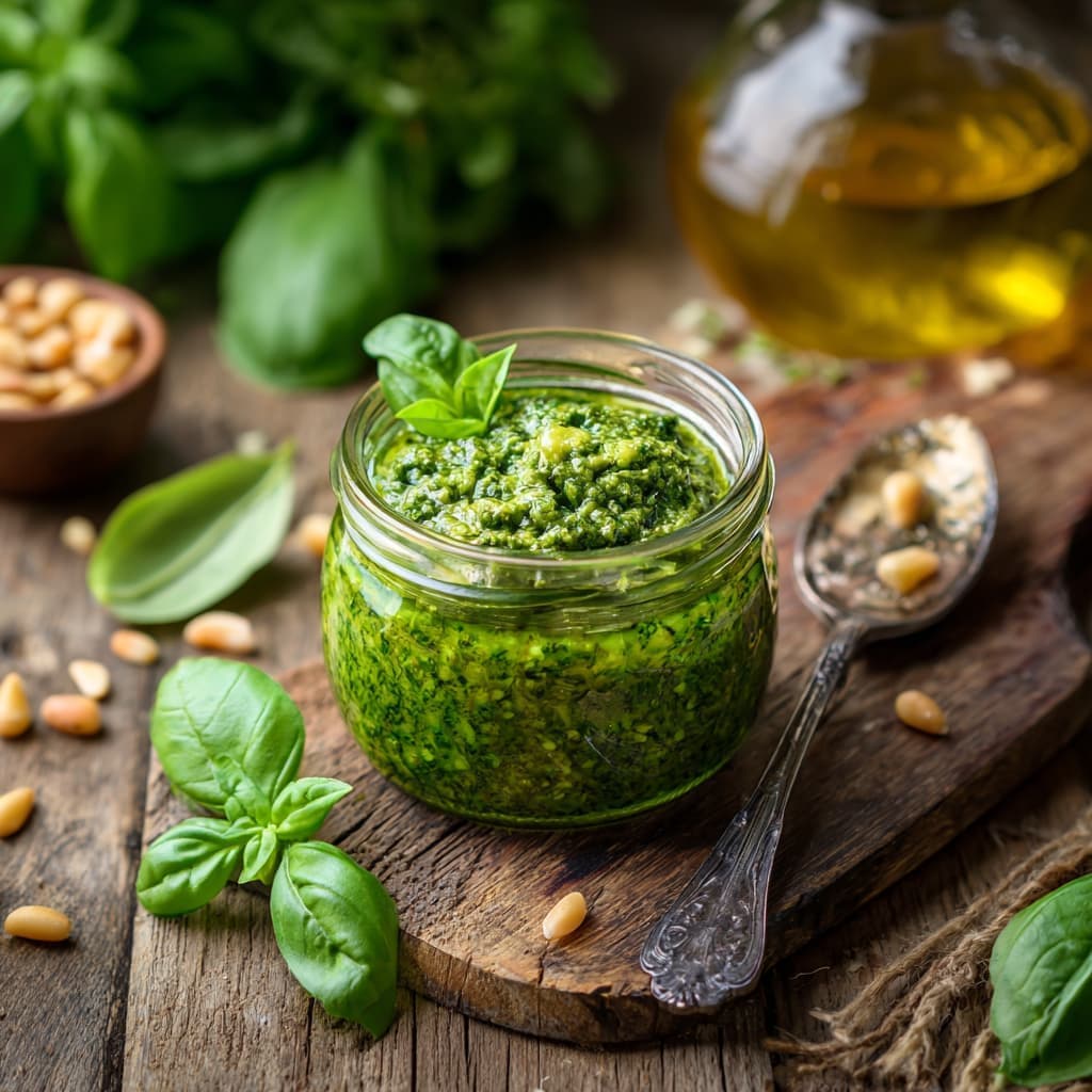 Pesto (fresh basil sauce)