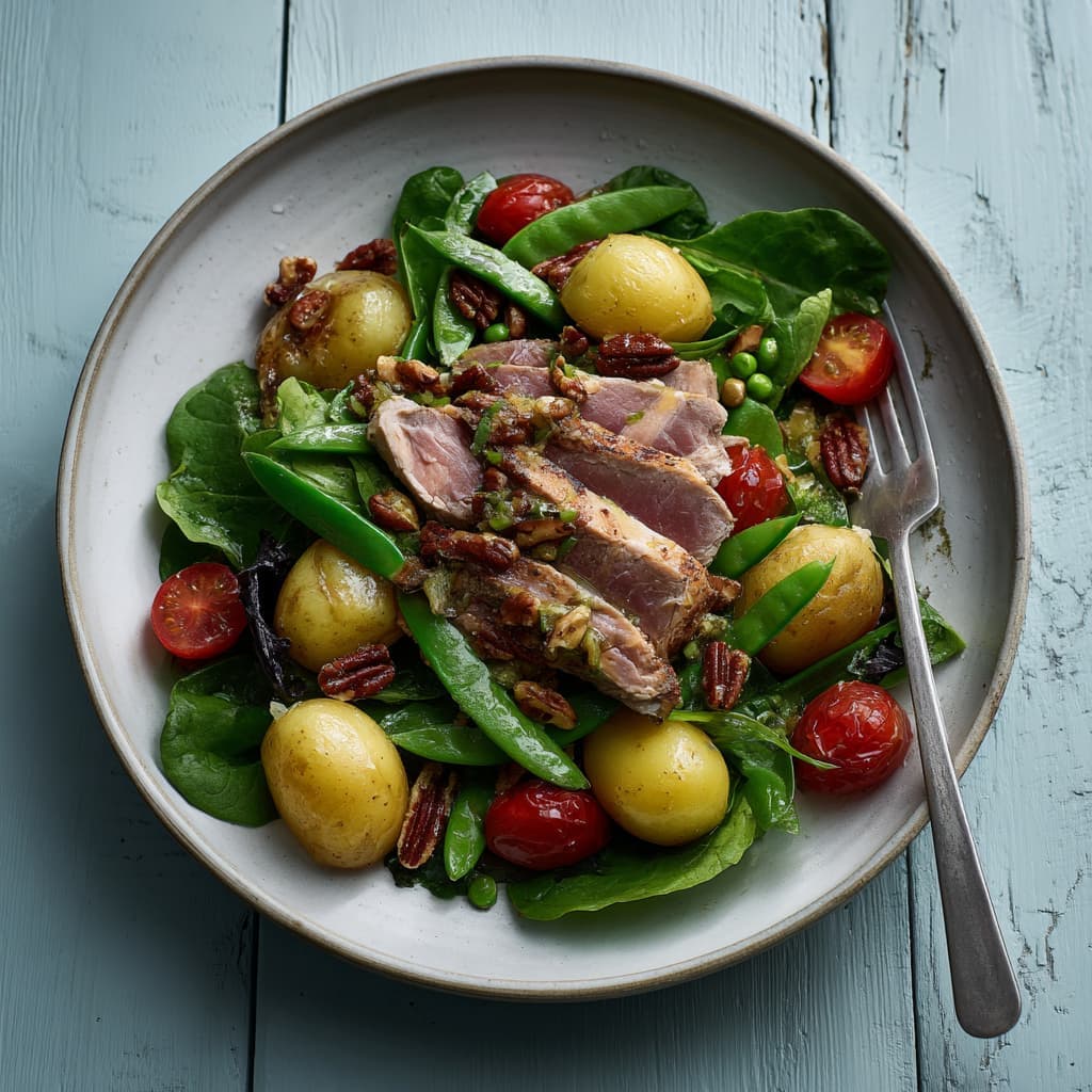 Salade met gegrilde tonijn
