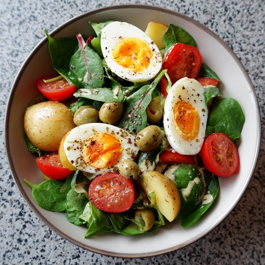 Salade Niçoise met ei