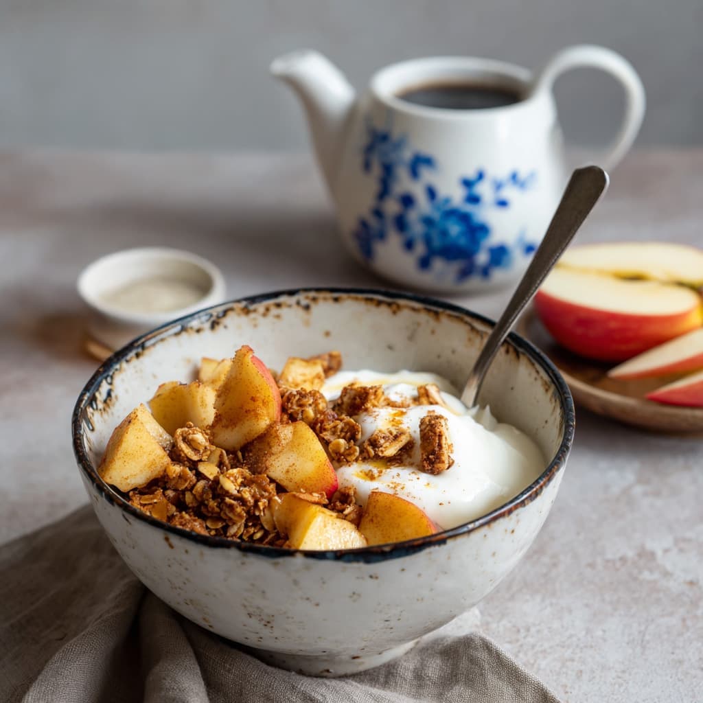 Warm Apple Crumble Breakfast