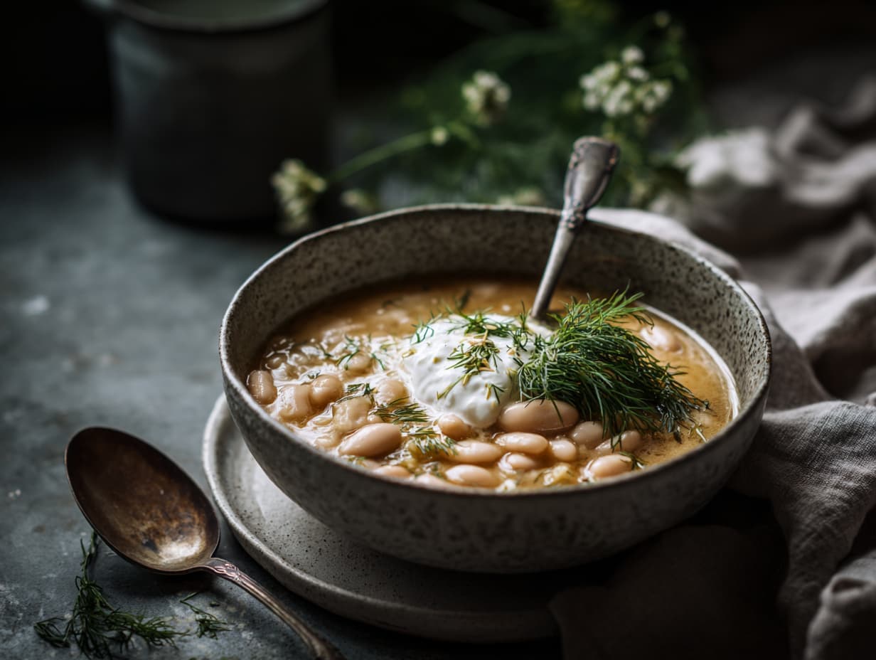 White Bean Soup with Cream