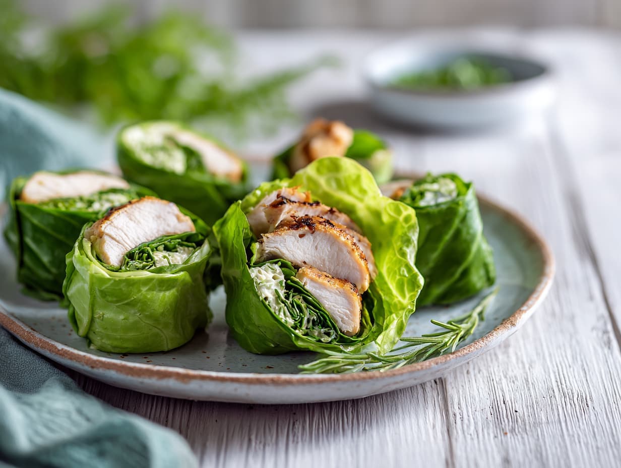 Groene wraps met mosterdkip en spinazie