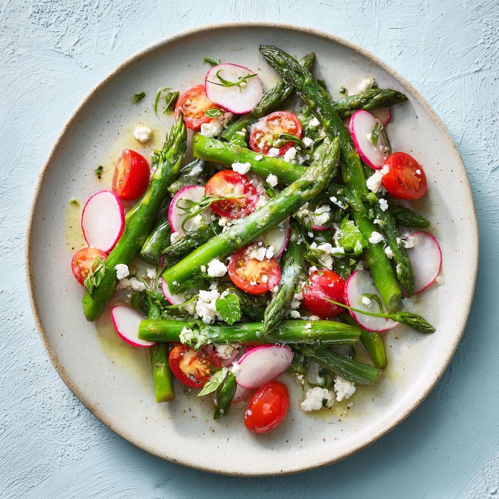 Asparagus Salad with Feta and Fresh Herbs