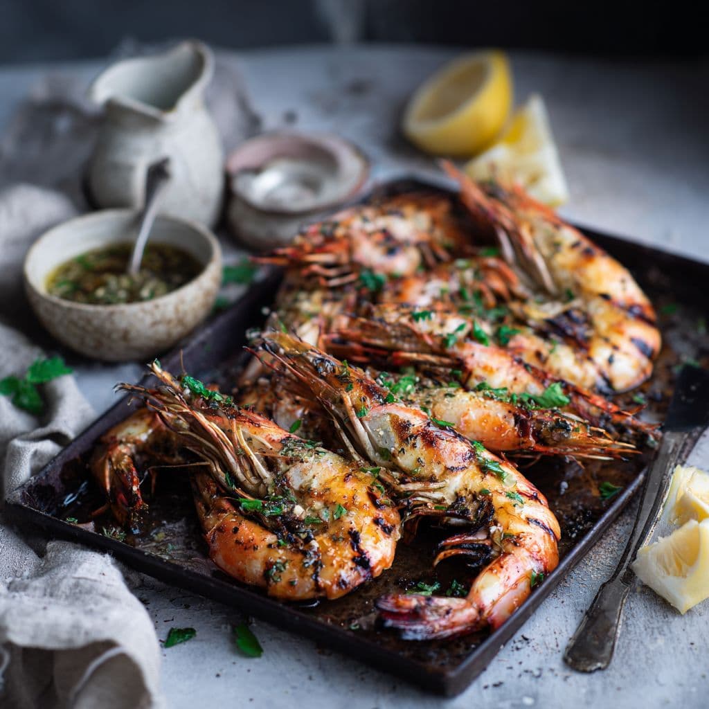 Grilled Shrimp with Lemon and Oregano